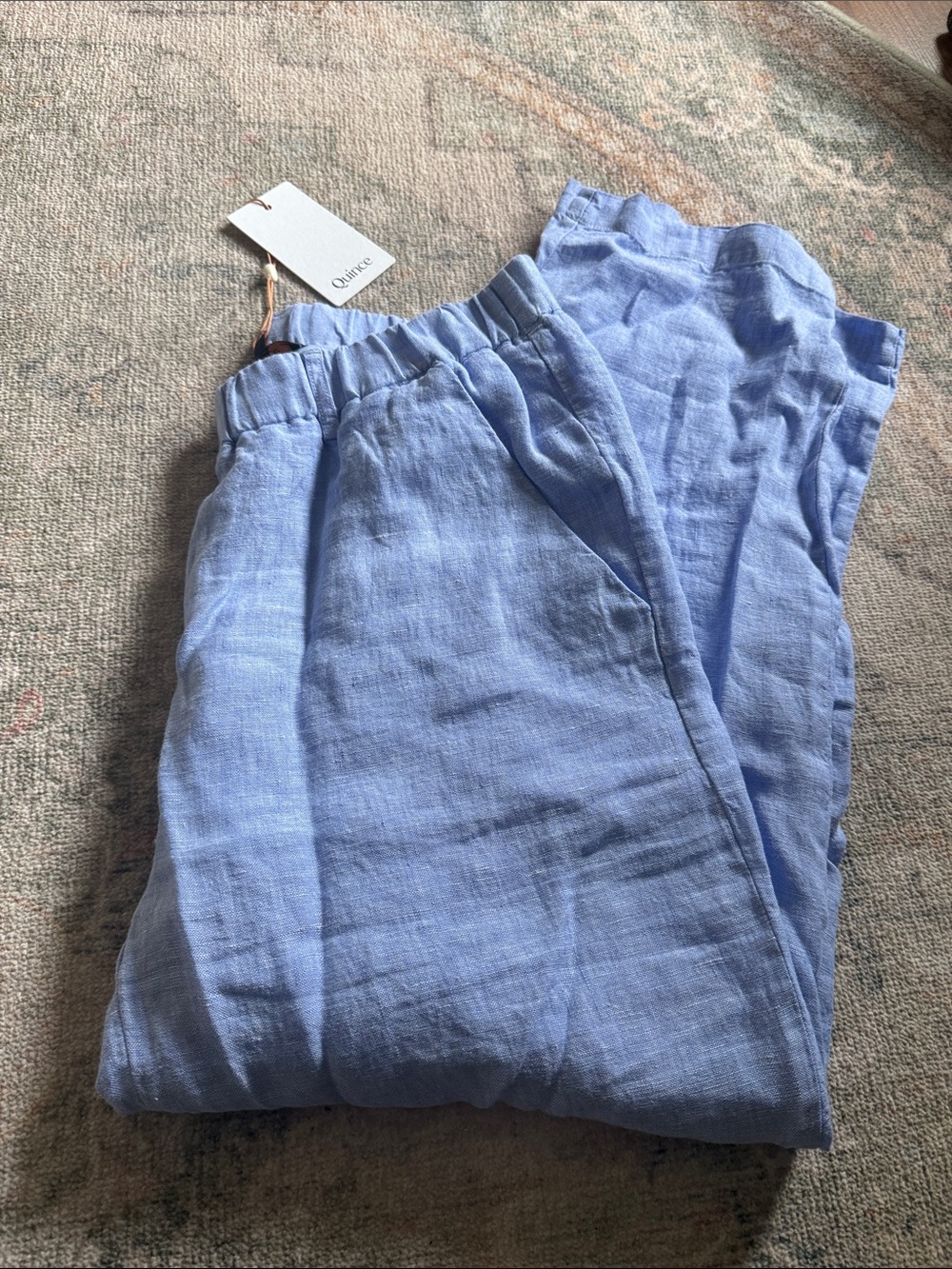 NWT ๐ Quince light blue linen pants - Picture 8 of 8